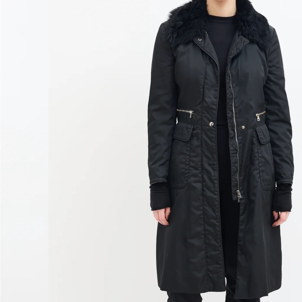 Prada nylon & shearling coat - Picture 2 of 7